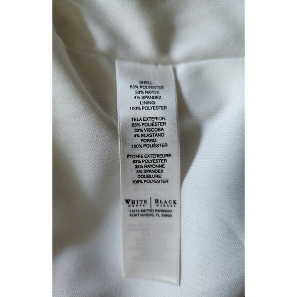 NWT WHBM Womens Sleeveless Zip Front Fit & Flare Dress Size 10 Ecru Ivory Lined - Picture 8 of 9